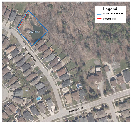 Image of Cedar Springs stormwater facility construction area