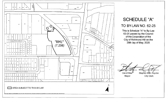 A map showing the location of the Zoning By Law