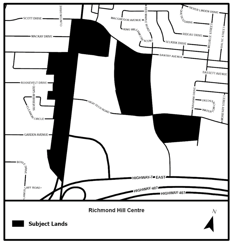 A Map showing the location of the proposed master zoning by-law