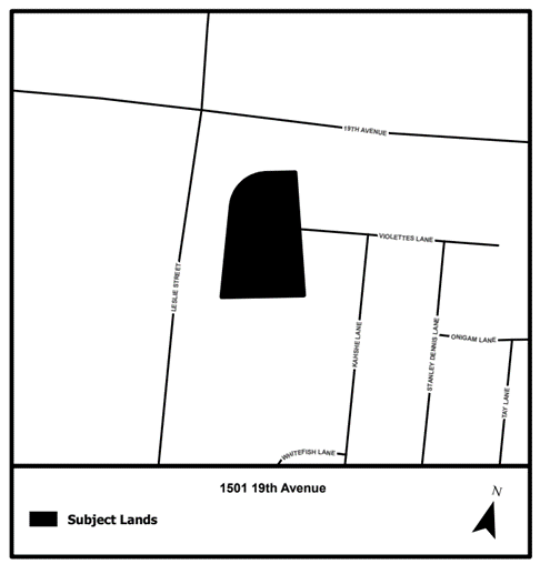 Map showing the location of the proposed development application
