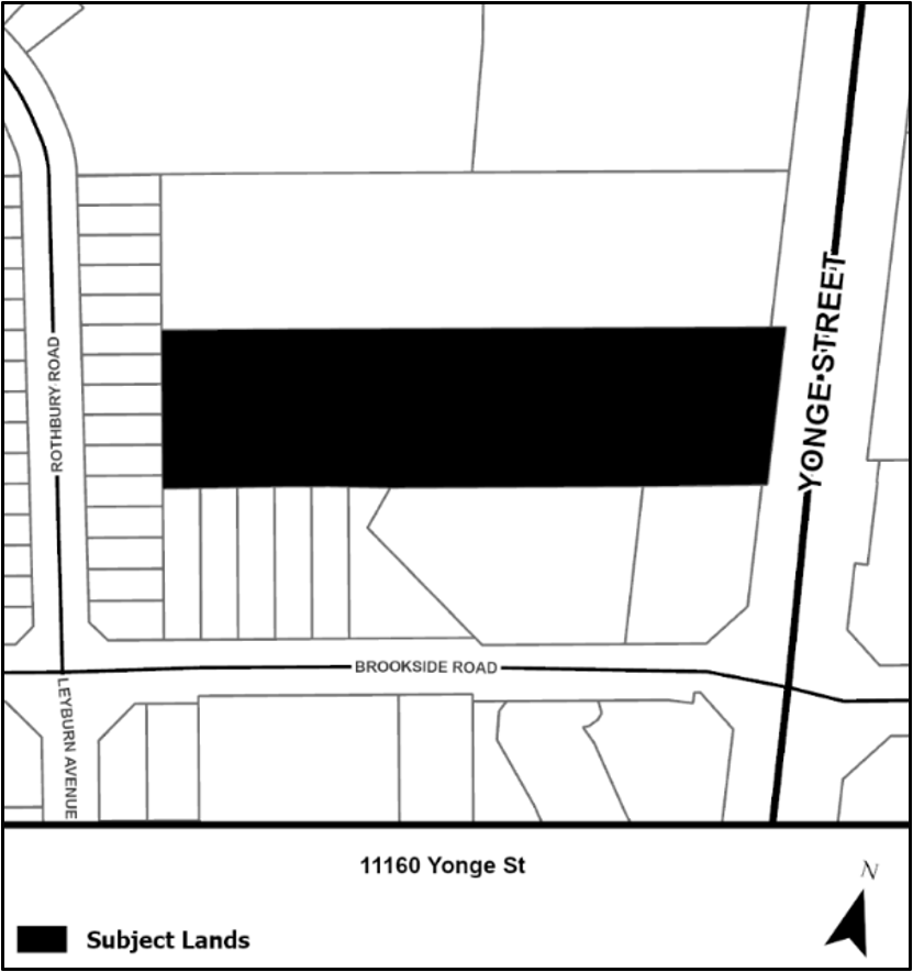 A map of 11160 Yonge Street