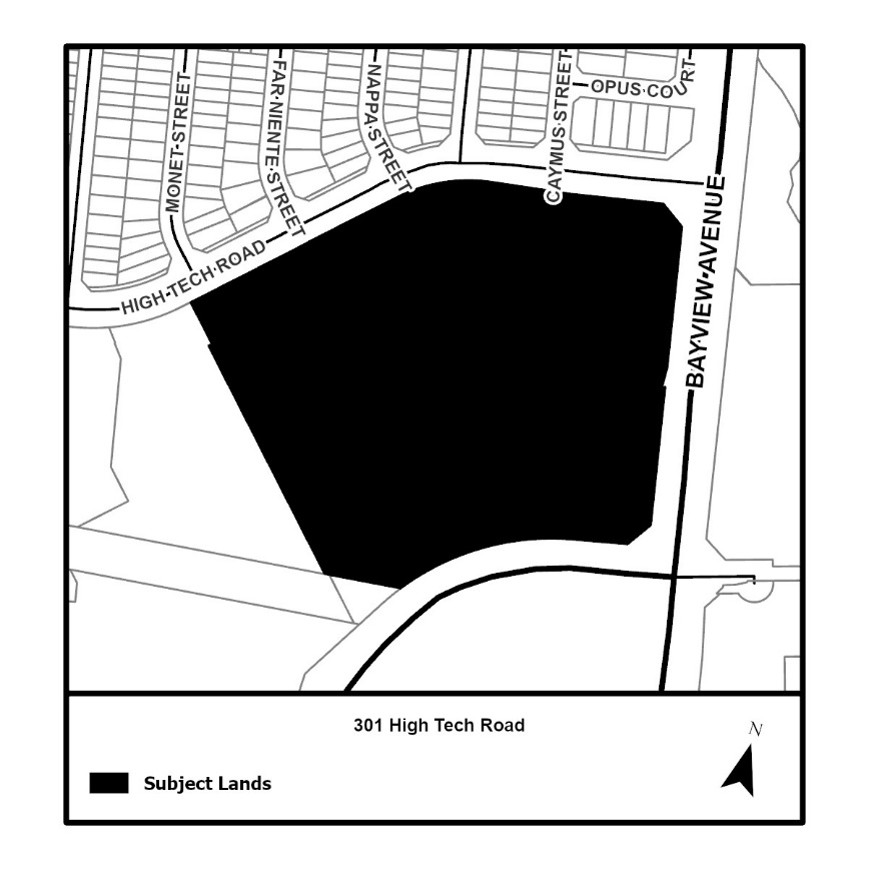 A map of 301 High Tech Road