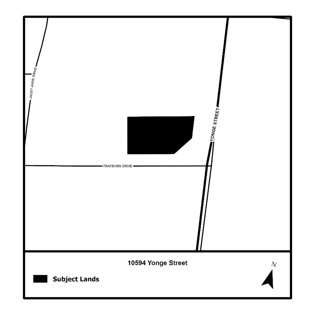 A map of 10594 Yonge Street