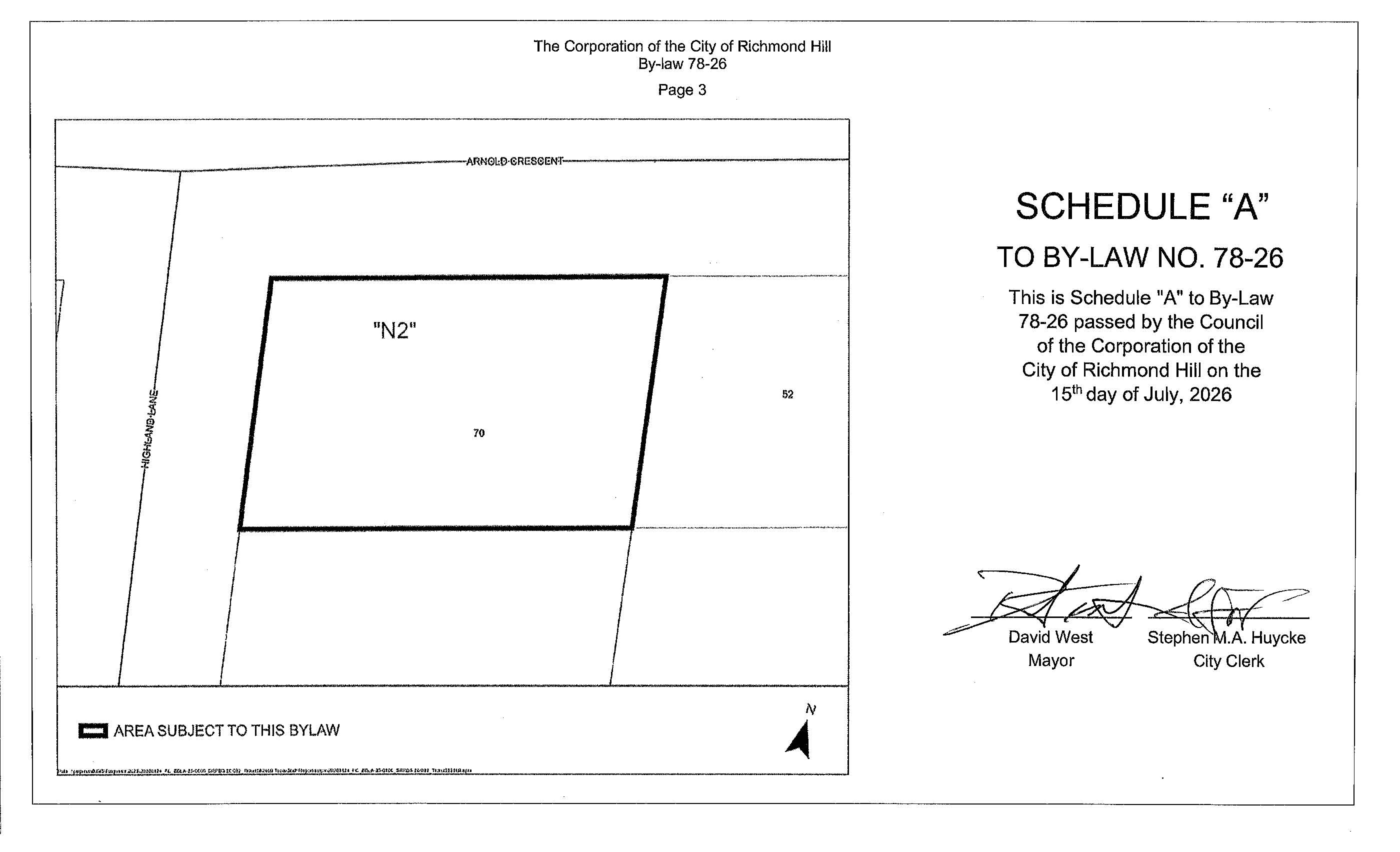 Map of bylaw 78-26