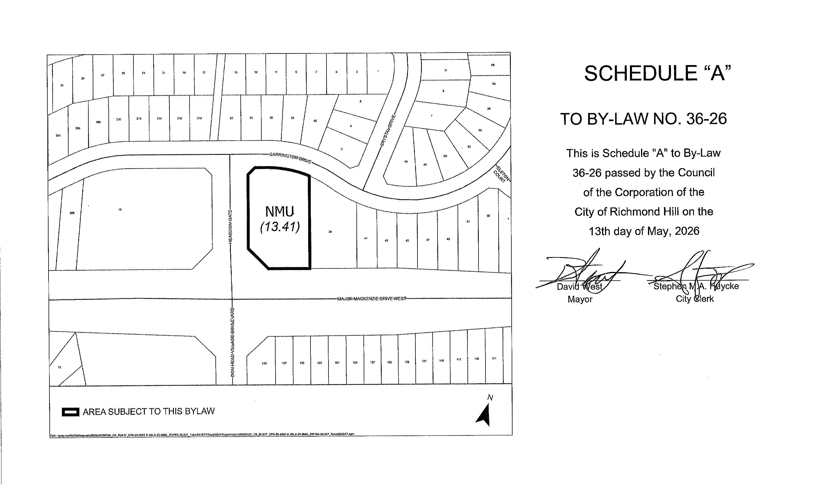 Map of bylaw 36-26