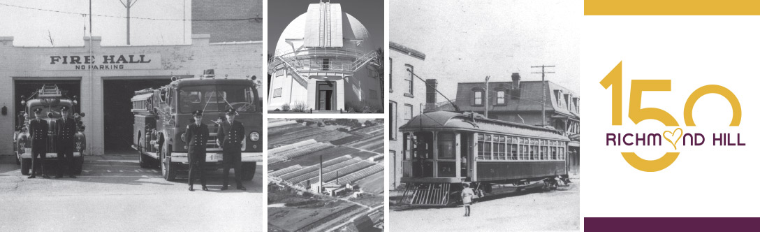 Old photos around Richmond Hill with logo - Richmond Hill 150